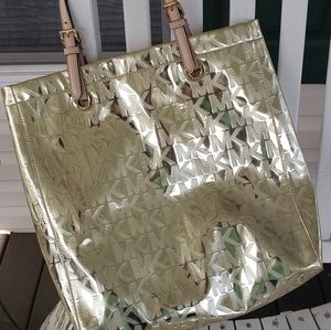 Michael Kors gold shoulder bag